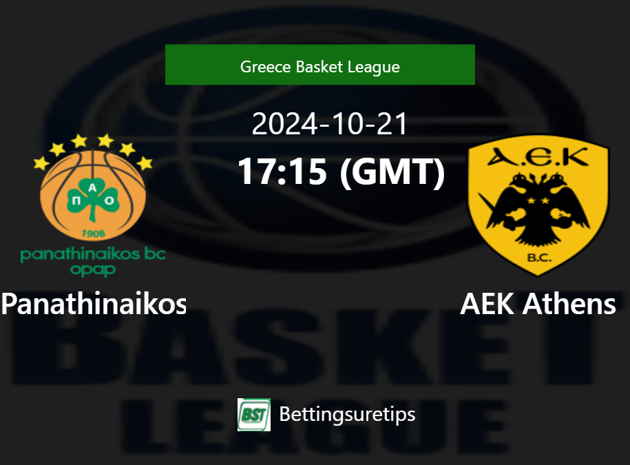 Panathinaikos vs AEK Athens Prediction and Pick Greece Basket League