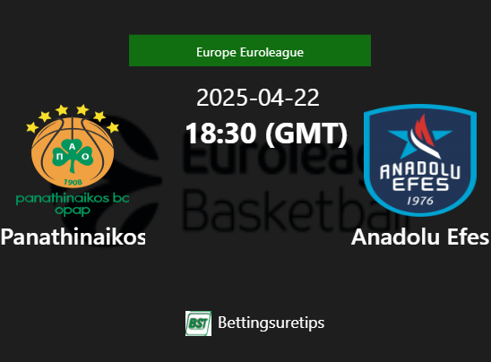 Panathinaikos vs Anadolu Efes Prediction and Pick - Europe Euroleague