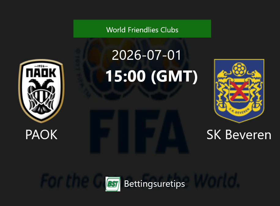 PAOK vs SK Beveren Prediction Betting Tips & Correct Score