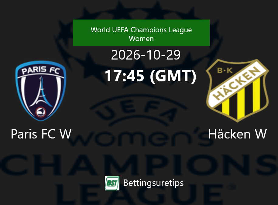 Paris FC W vs Häcken W Prediction Betting Tips & Correct Score