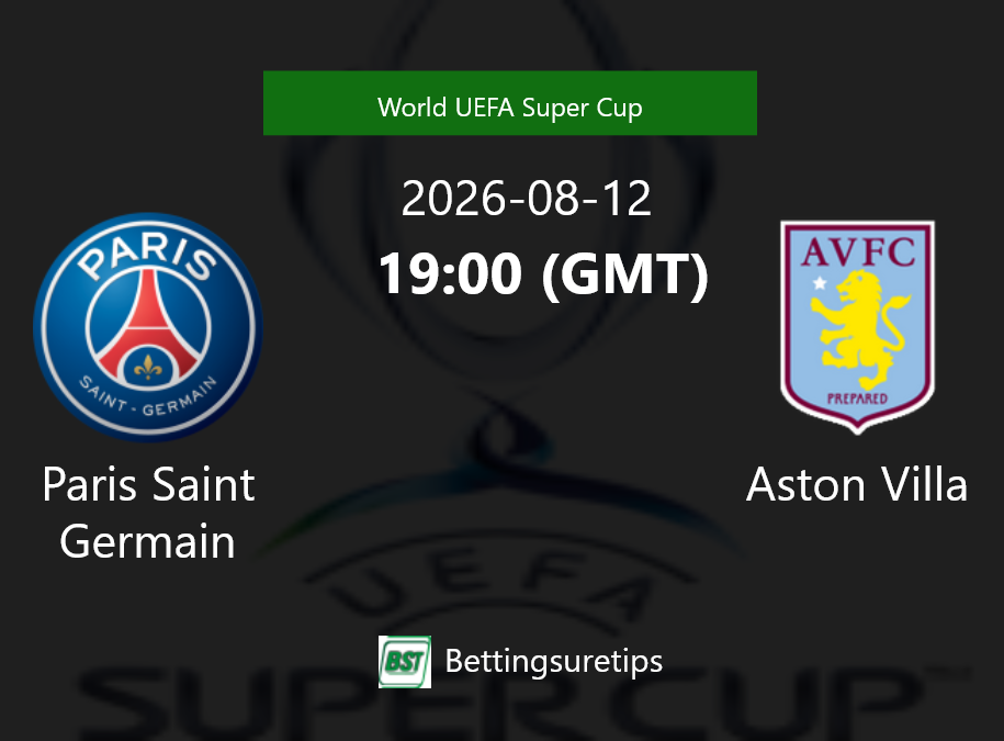 Paris Saint Germain vs Aston Villa Prediction Betting Tips & Correct Score