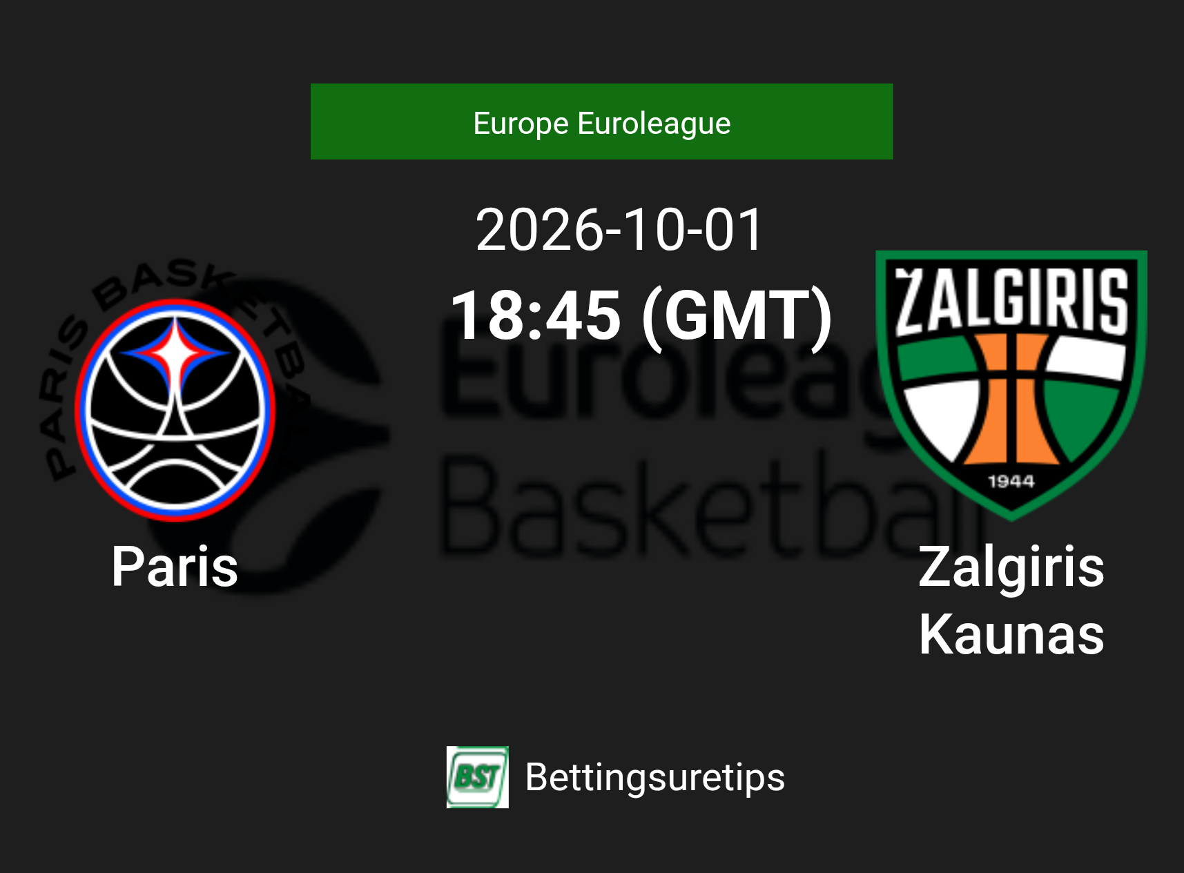 Paris vs Zalgiris Kaunas Prediction and Pick - Europe Euroleague