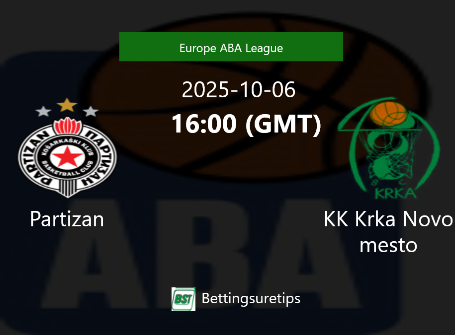Partizan vs KK Krka Novo mesto Prediction and Pick - Europe ABA League