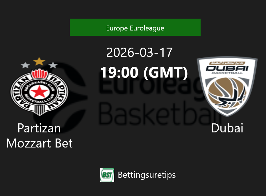 Partizan Mozzart Bet vs Dubai Prediction and Pick - Europe Euroleague