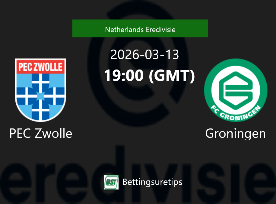 PEC Zwolle vs Groningen Prediction Betting Tips & Correct Score