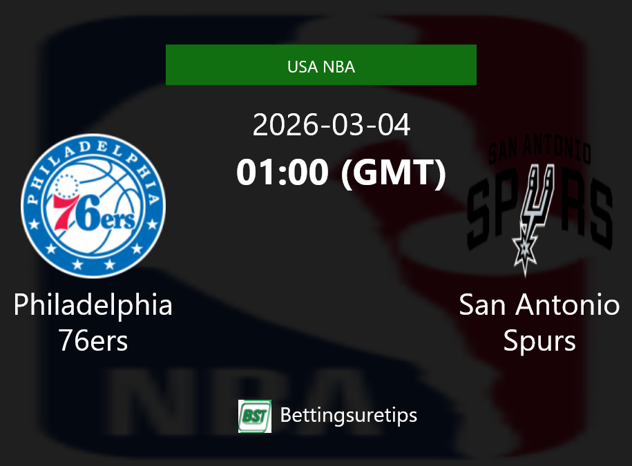 Philadelphia 76ers vs San Antonio Spurs Prediction and Pick - USA NBA