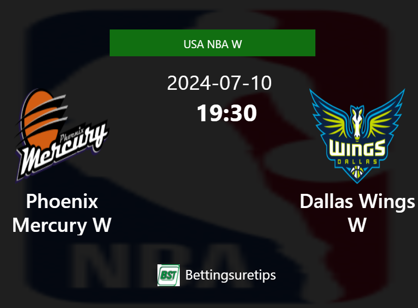 Phoenix Mercury W vs Dallas Wings W Prediction and Pick USA NBA W