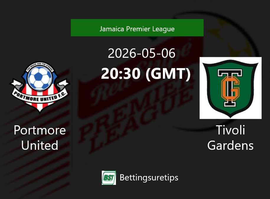 Portmore United vs Tivoli Gardens Prediction Betting Tips & Correct Score