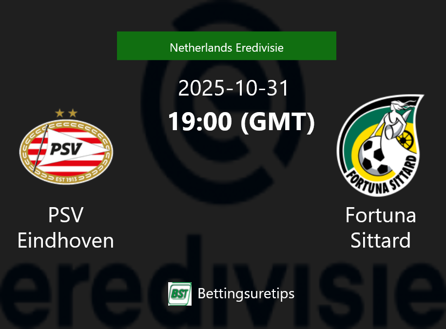 PSV Eindhoven vs Fortuna Sittard Prediction Betting Tips & Correct Score