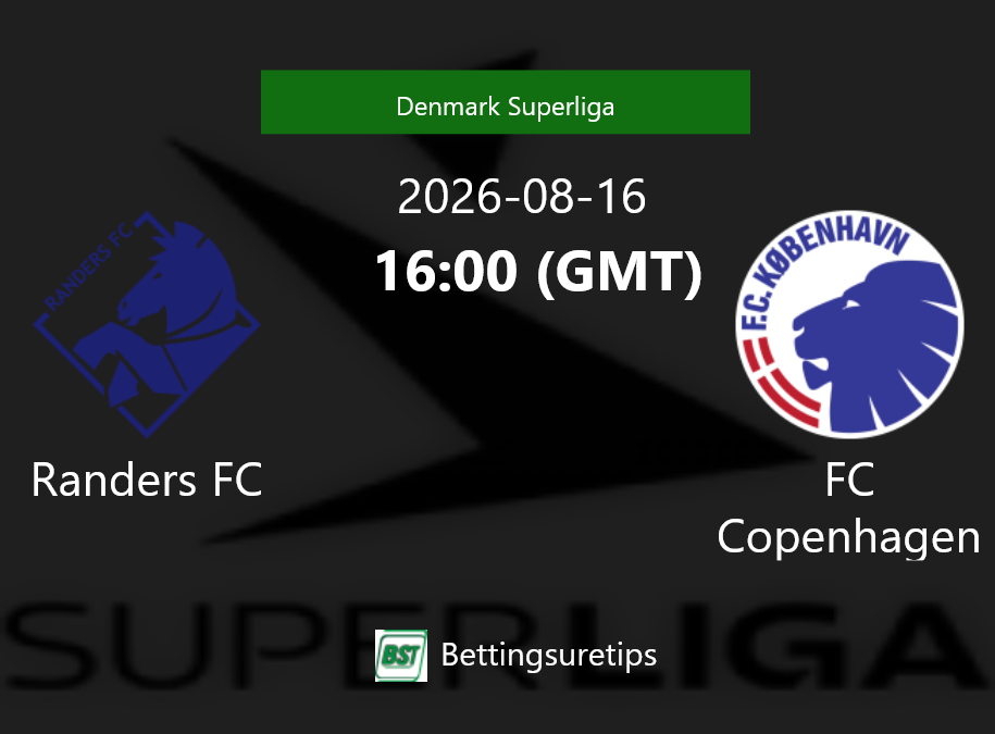Randers FC vs FC Copenhagen Prediction Betting Tips & Correct Score