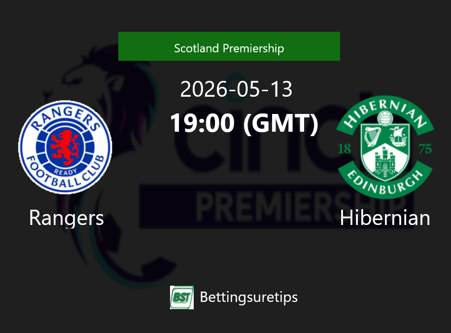 Rangers vs Hibernian Prediction Betting Tips & Correct Score