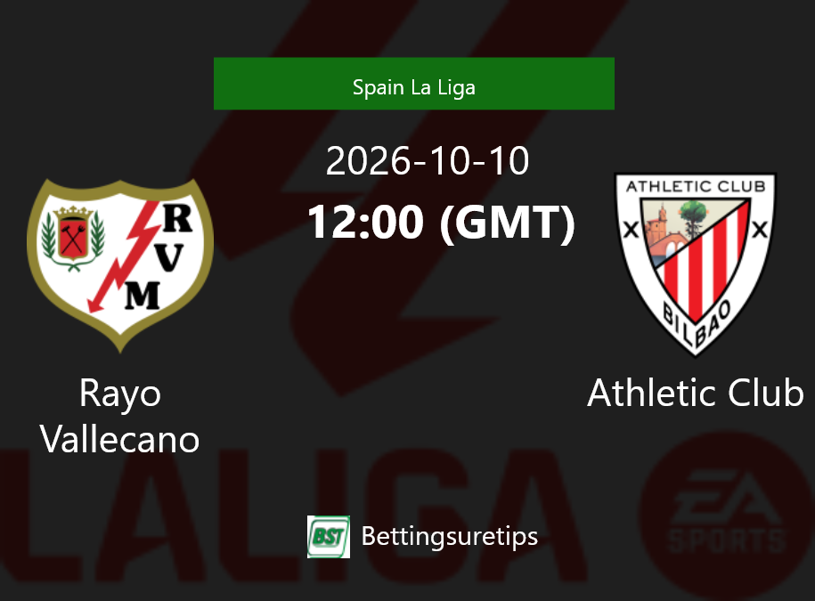 Rayo Vallecano vs Athletic Club Prediction Betting Tips & Correct Score