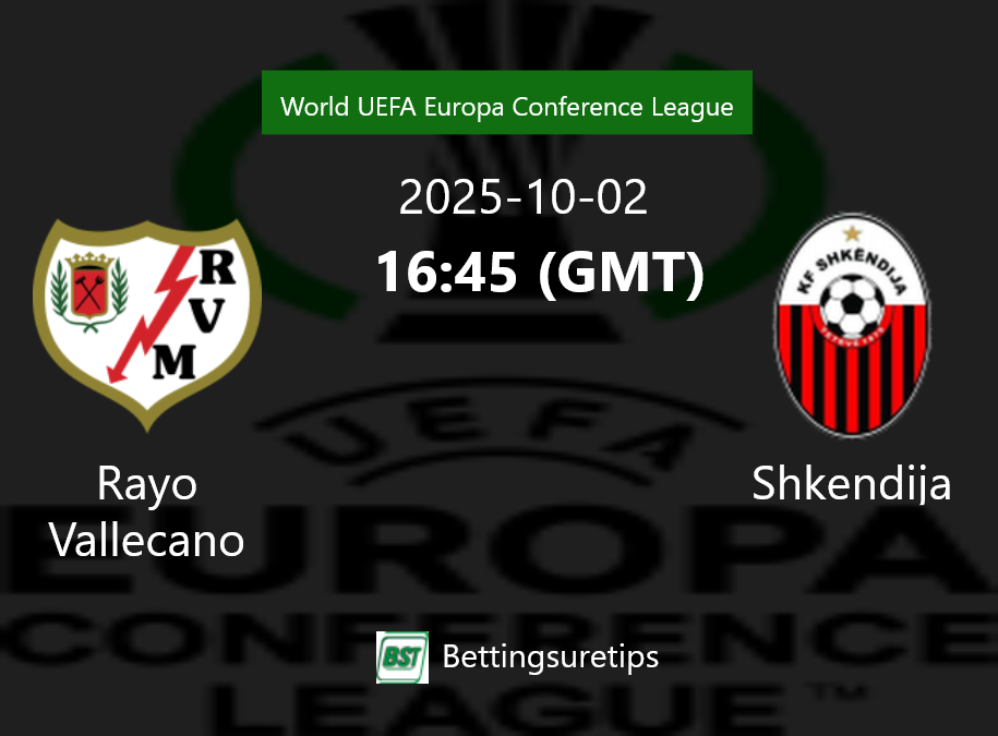 Rayo Vallecano vs Shkendija Prediction Betting Tips & Correct Score