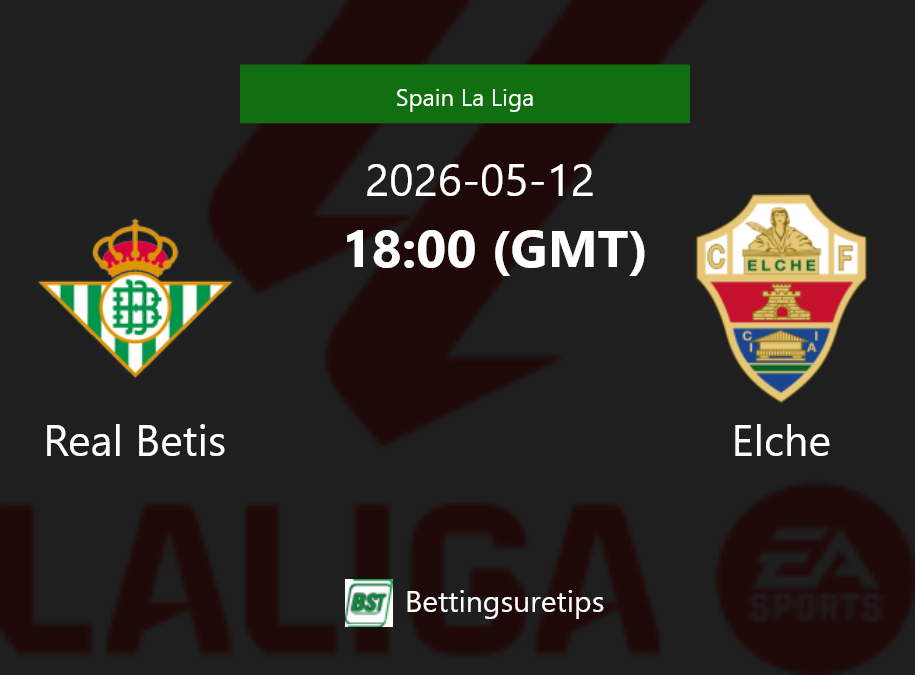 Real Betis vs Elche Prediction Betting Tips & Correct Score