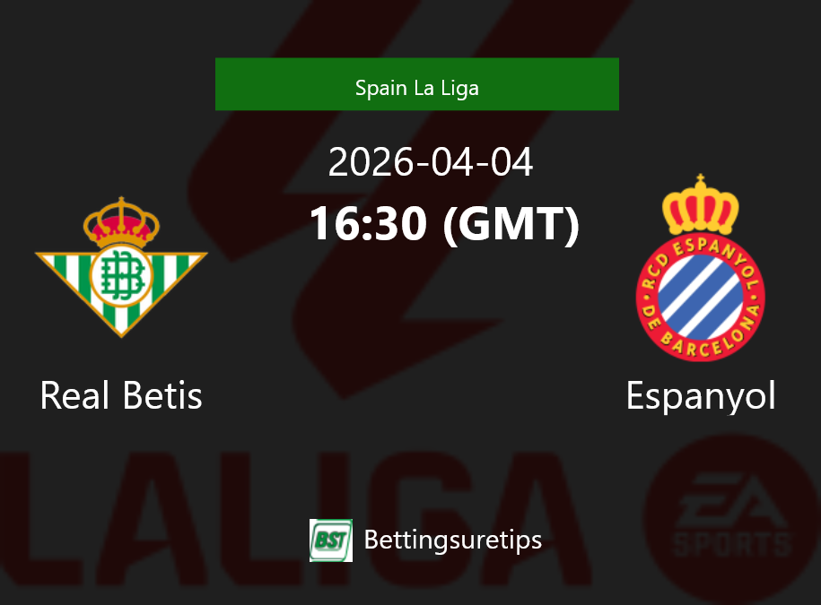Real Betis vs Espanyol Prediction Betting Tips & Correct Score