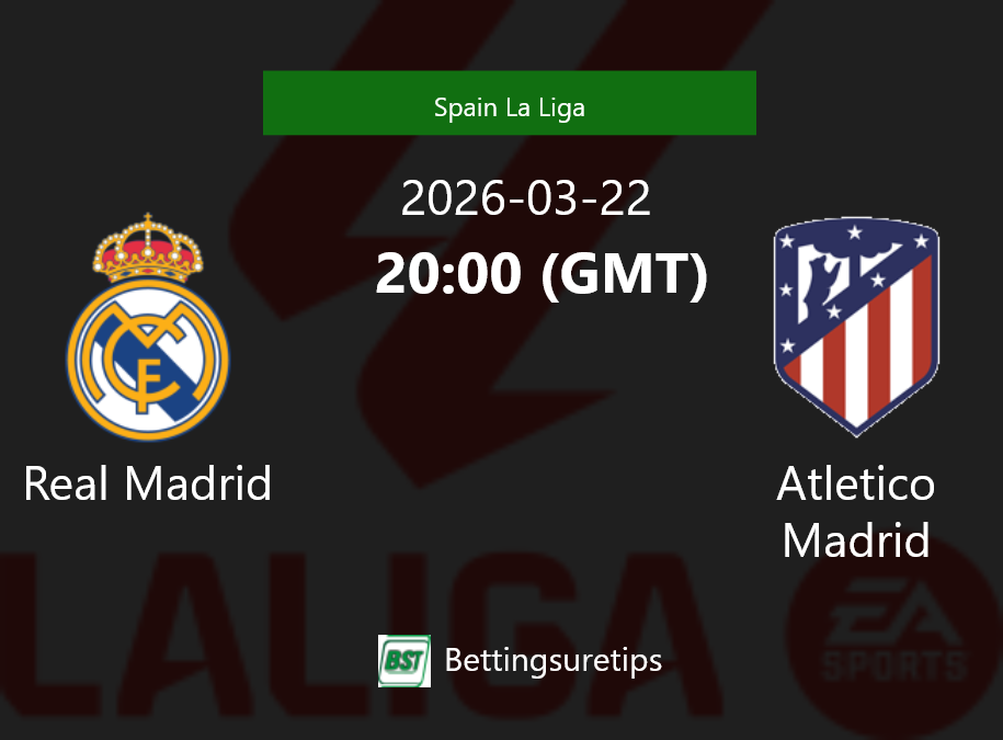 Real Madrid vs Atletico Madrid Prediction Betting Tips & Correct Score