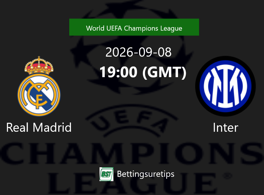 Real Madrid vs Inter Prediction Betting Tips & Correct Score