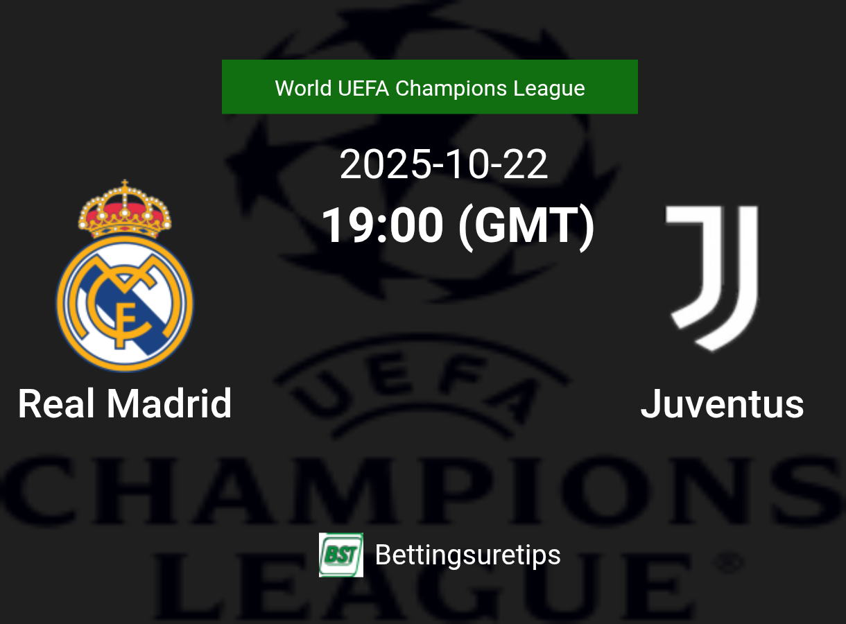 Real Madrid vs Juventus Prediction Betting Tips & Correct Score
