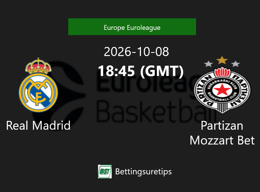 Real Madrid vs Partizan Mozzart Bet Prediction and Pick - Europe Euroleague