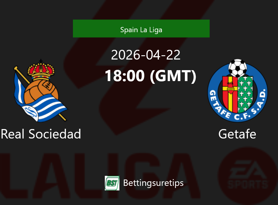 Real Sociedad vs Getafe Prediction Betting Tips & Correct Score