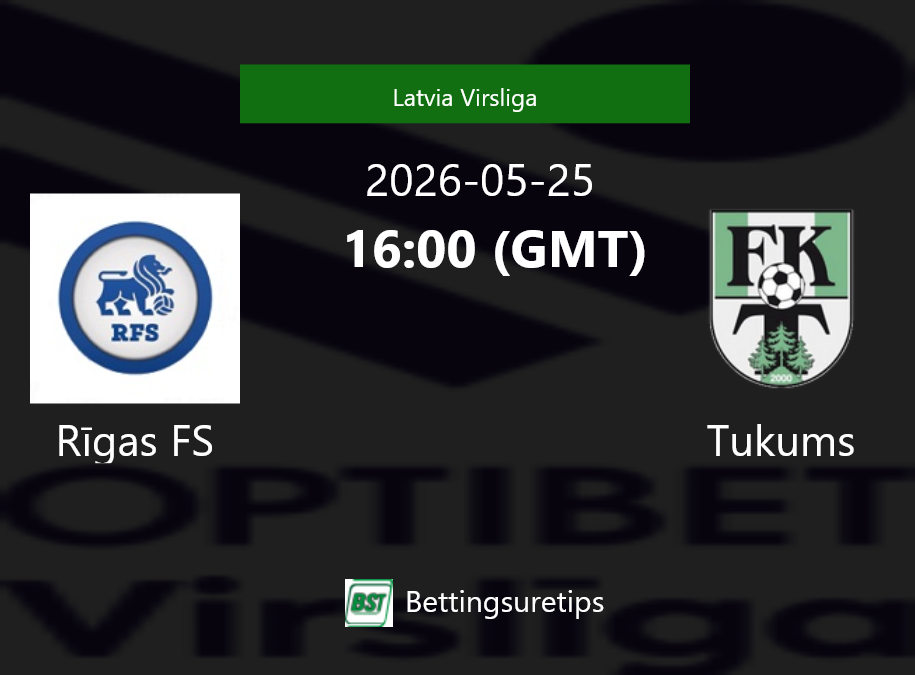 R?gas FS vs Tukums Prediction Betting Tips & Correct Score