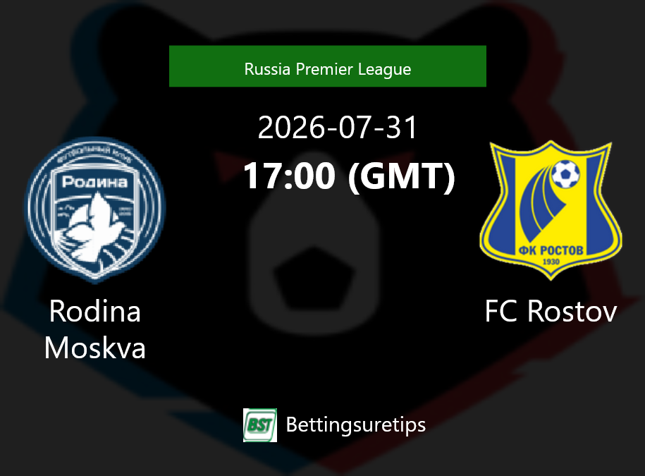 Rodina Moskva vs FC Rostov Prediction Betting Tips & Correct Score