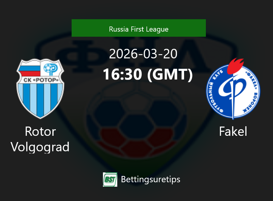 Rotor Volgograd vs Fakel Prediction Betting Tips & Correct Score