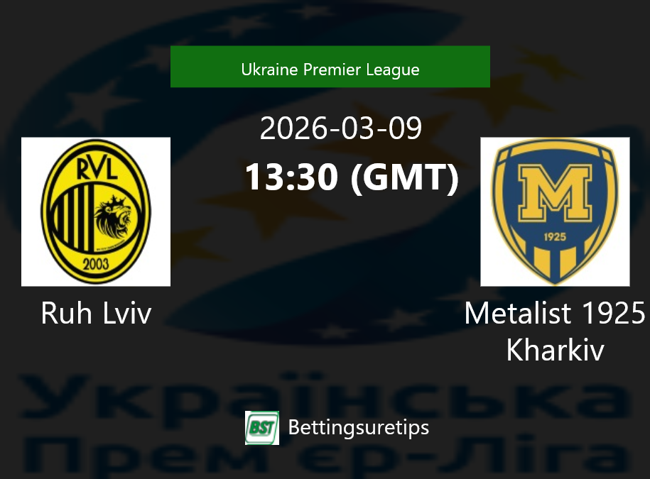Ruh Lviv vs Metalist 1925 Kharkiv Prediction Betting Tips & Correct Score