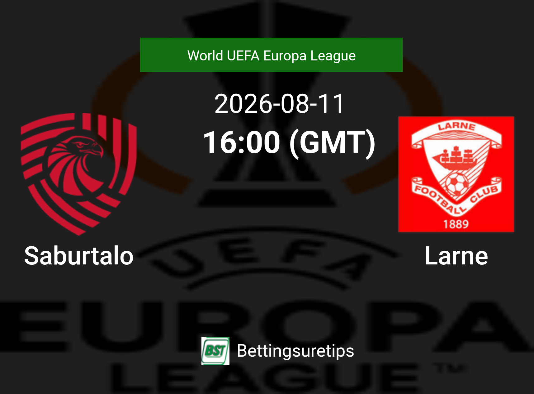 Saburtalo vs Larne Prediction Betting Tips & Correct Score