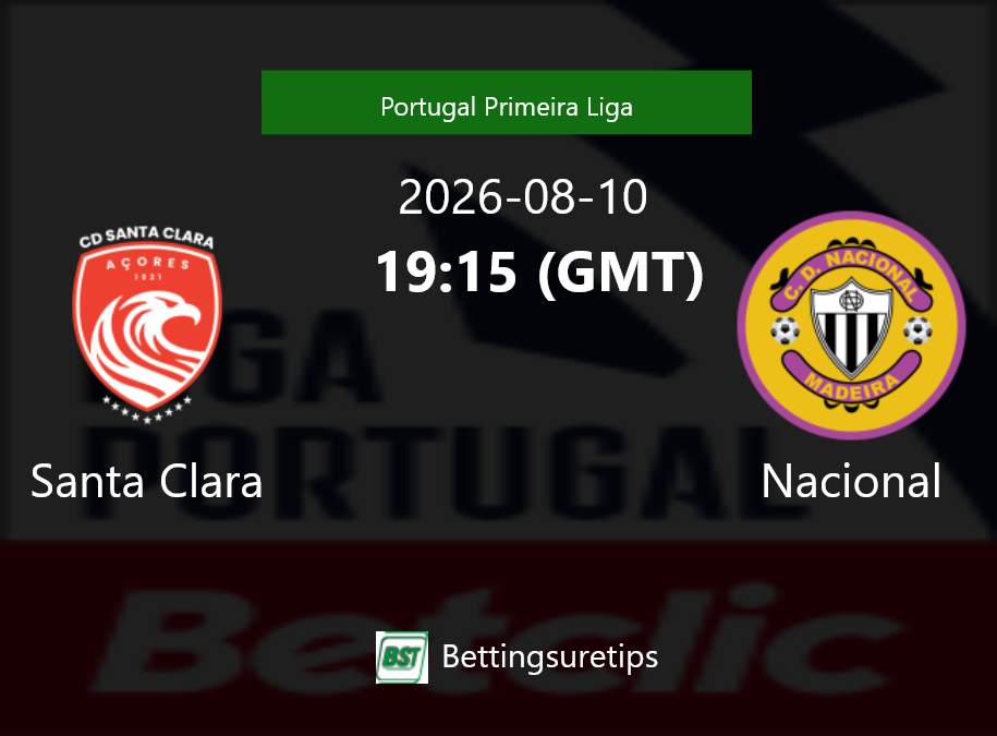 Santa Clara vs Nacional Prediction Betting Tips & Correct Score