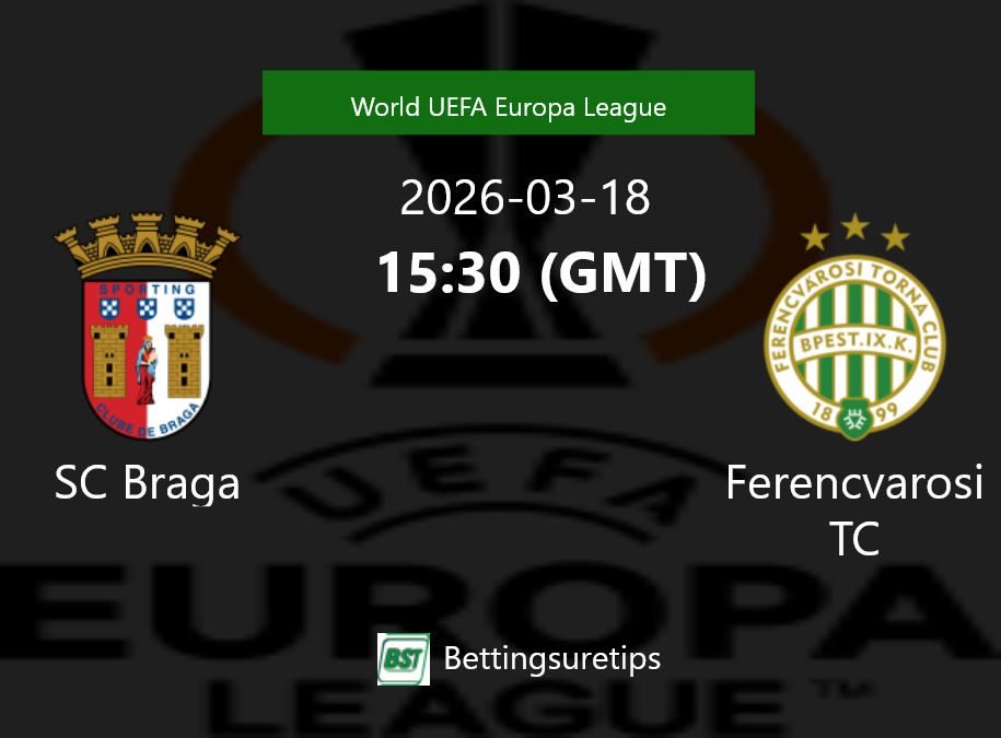 SC Braga vs Ferencvarosi TC Prediction Betting Tips & Correct Score