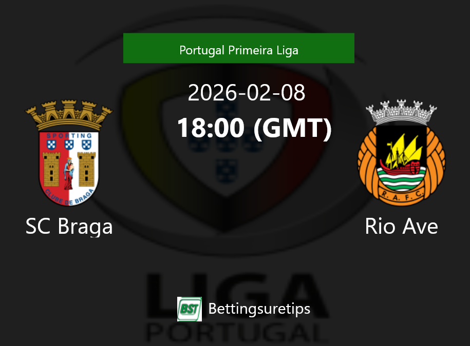 SC Braga vs Rio Ave Prediction Betting Tips & Correct Score