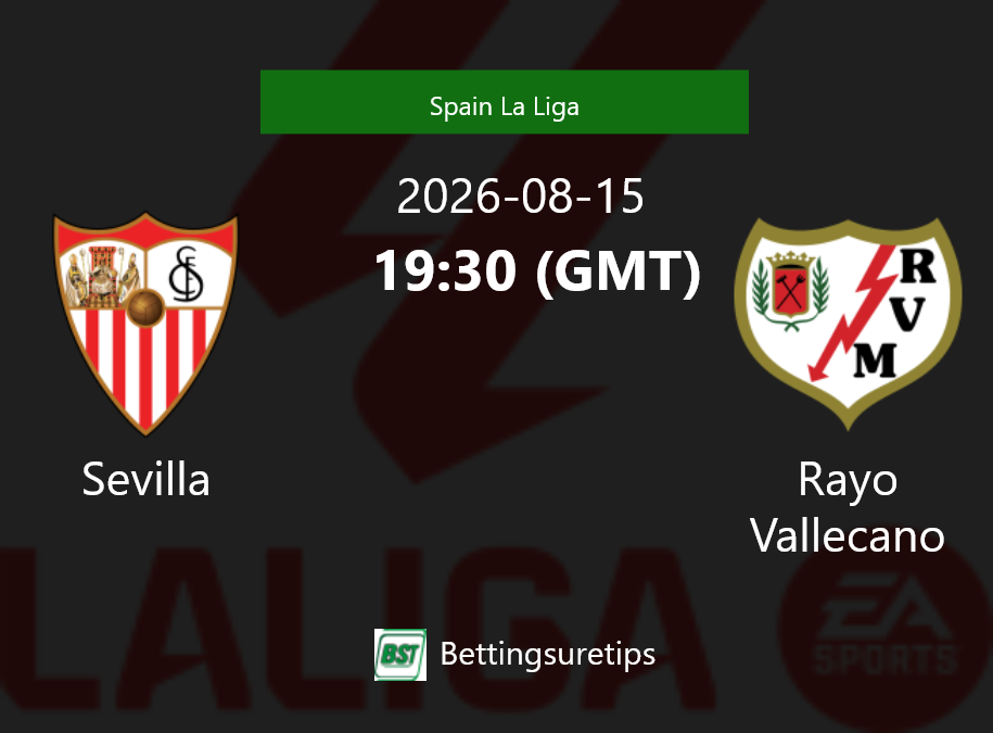 Sevilla vs Rayo Vallecano Prediction Betting Tips & Correct Score