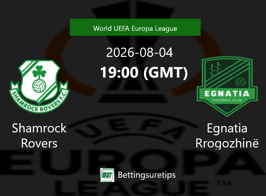 Shamrock Rovers vs Egnatia Rrogozhinë Prediction Betting Tips & Correct Score