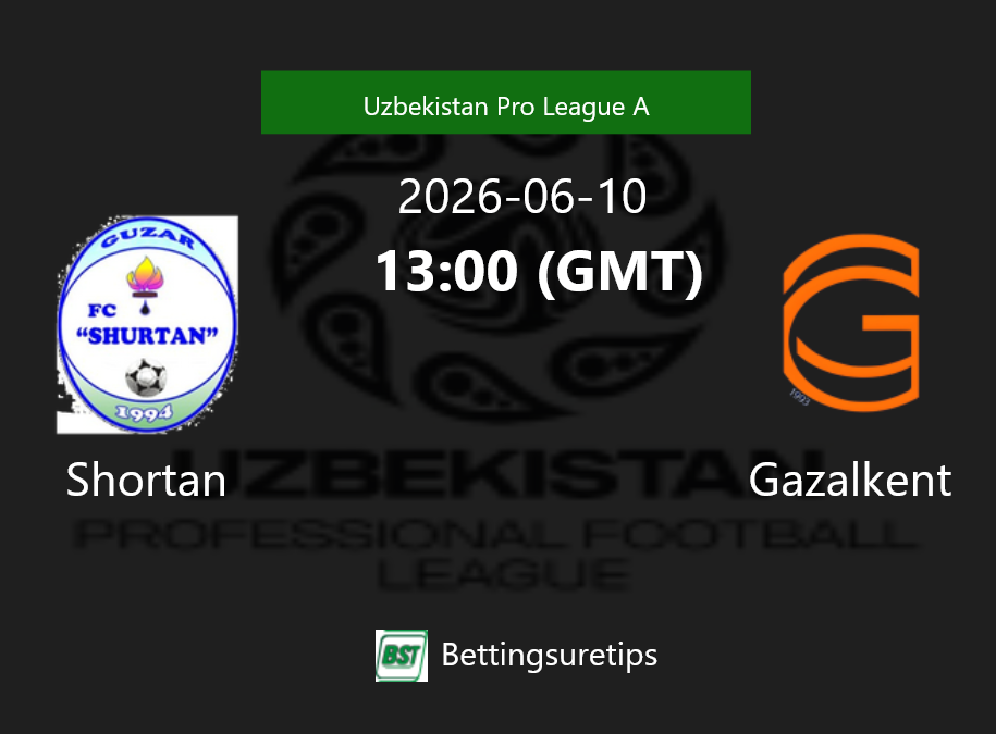 Shortan vs Gazalkent Prediction Betting Tips & Correct Score