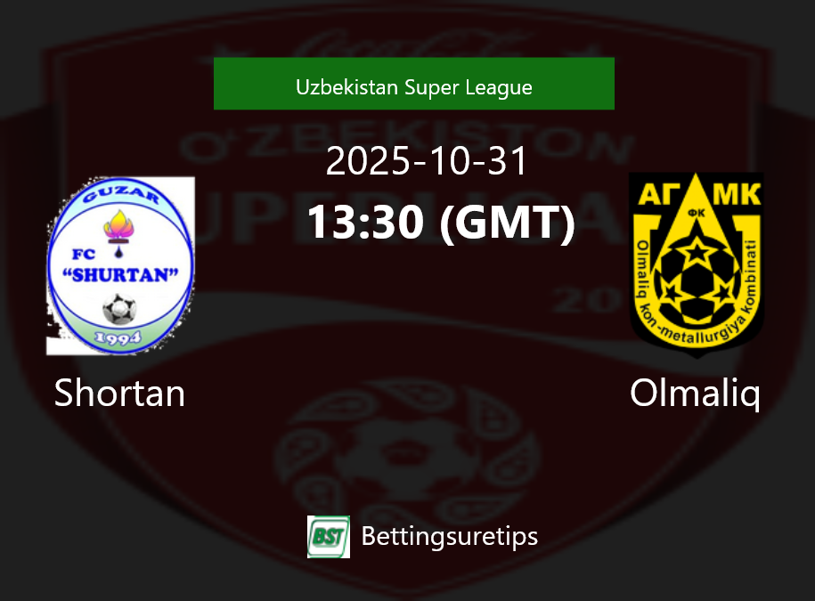 Shortan vs Olmaliq Prediction Betting Tips & Correct Score