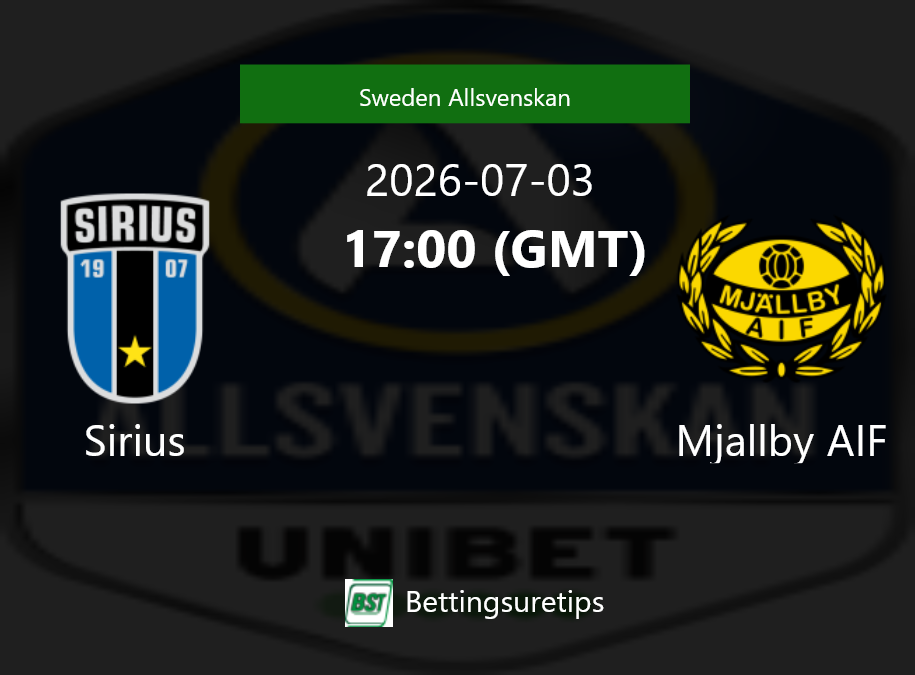 Sirius vs Mjallby AIF Prediction Betting Tips & Correct Score