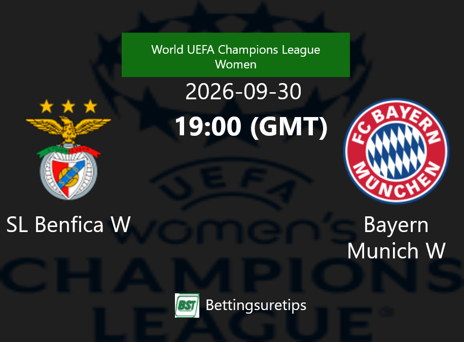 SL Benfica W vs Bayern Munich W Prediction Betting Tips & Correct Score