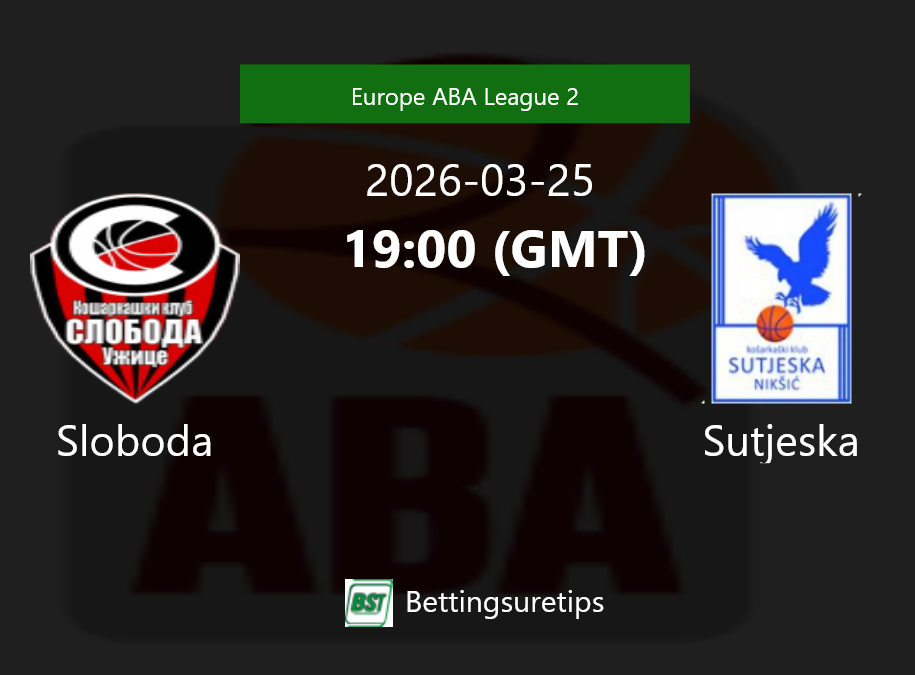 Sloboda vs Sutjeska Prediction and Pick - Europe ABA League 2