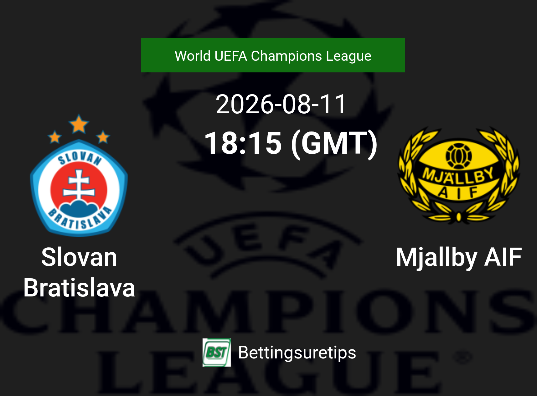 Slovan Bratislava vs Mjallby AIF Prediction Betting Tips & Correct Score