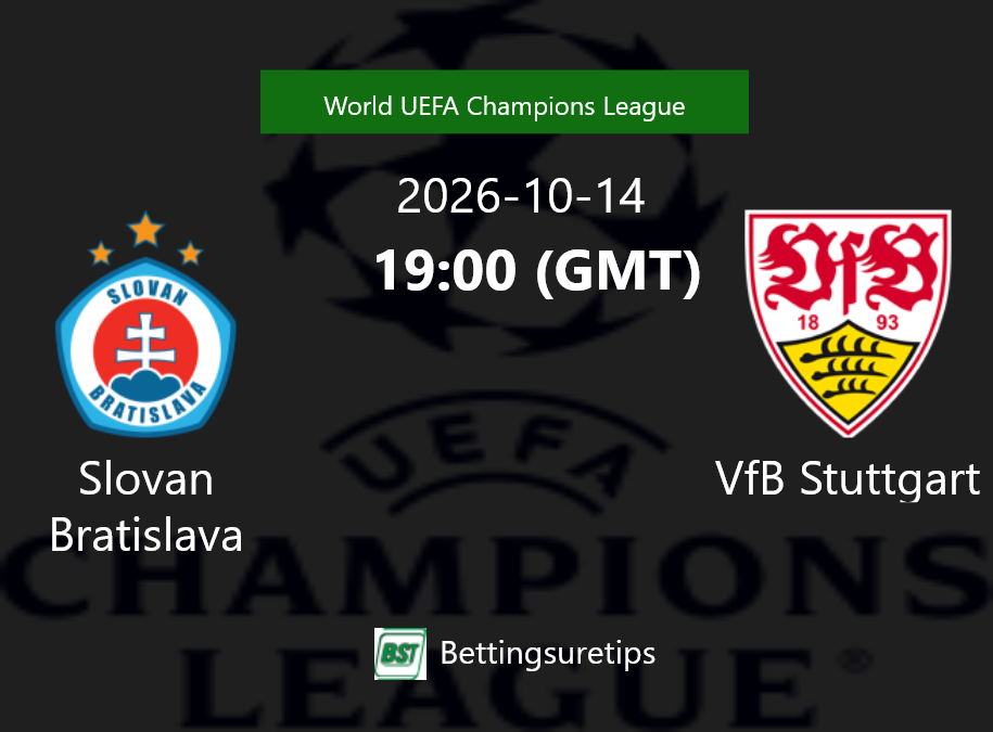 Slovan Bratislava vs VfB Stuttgart Prediction Betting Tips & Correct Score