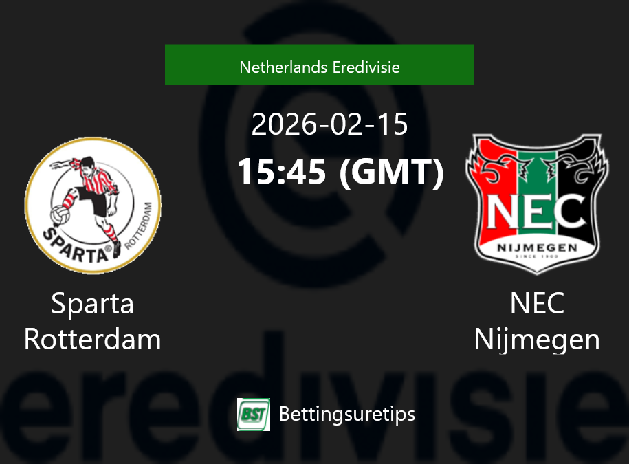 Sparta Rotterdam vs NEC Nijmegen Prediction Betting Tips & Correct Score