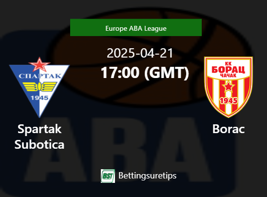 Spartak Subotica vs Borac Prediction and Pick - Europe ABA League