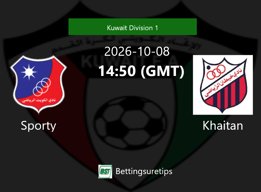Sporty vs Khaitan Prediction Betting Tips & Correct Score