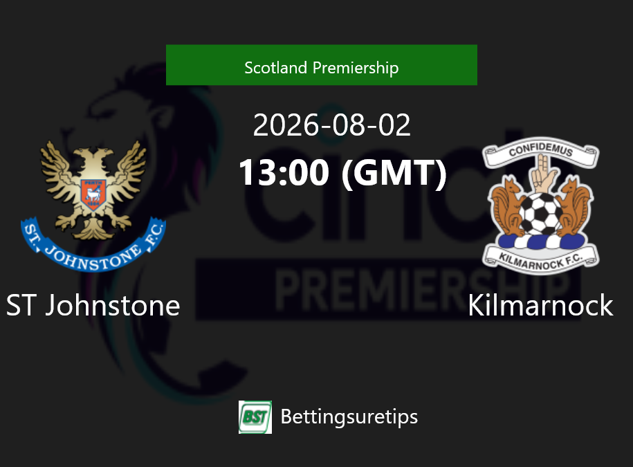 ST Johnstone vs Kilmarnock Prediction Betting Tips & Correct Score