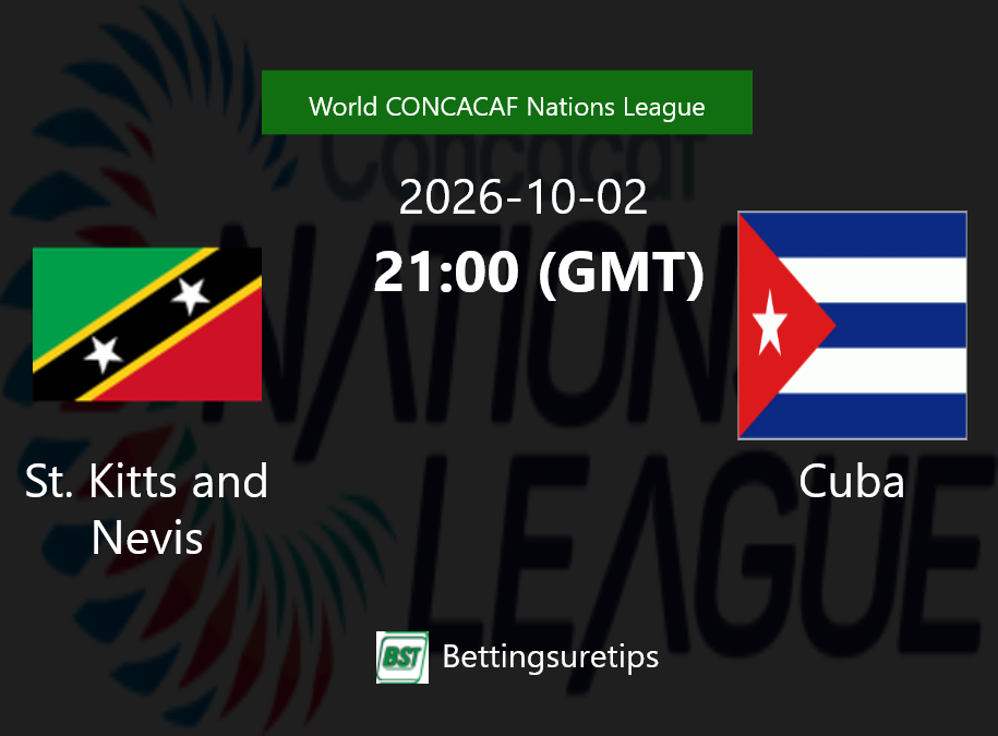 St. Kitts and Nevis vs Cuba Prediction Betting Tips & Correct Score