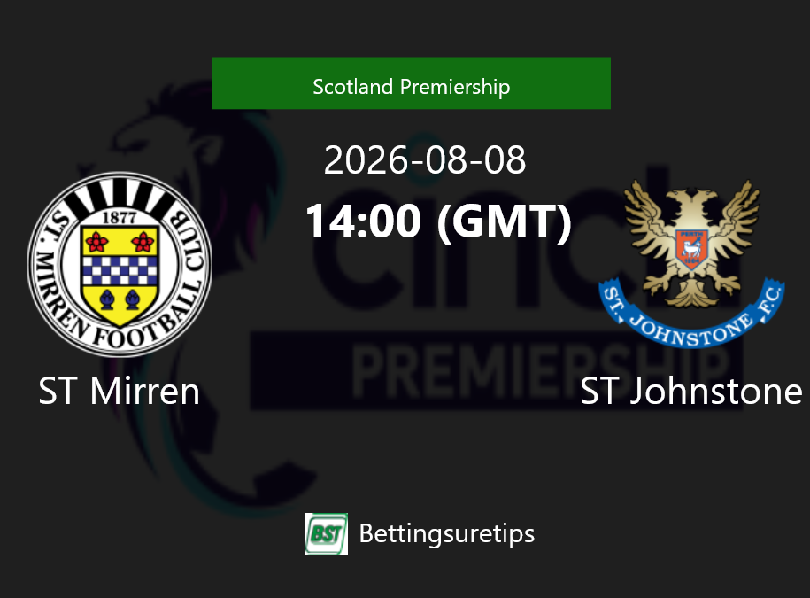 ST Mirren vs ST Johnstone Prediction Betting Tips & Correct Score