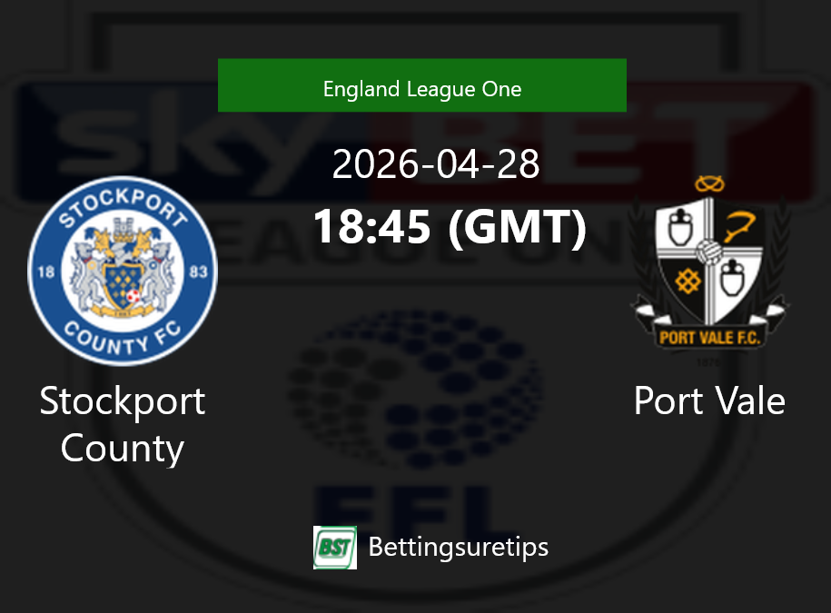 Stockport County vs Port Vale Prediction Betting Tips & Correct Score