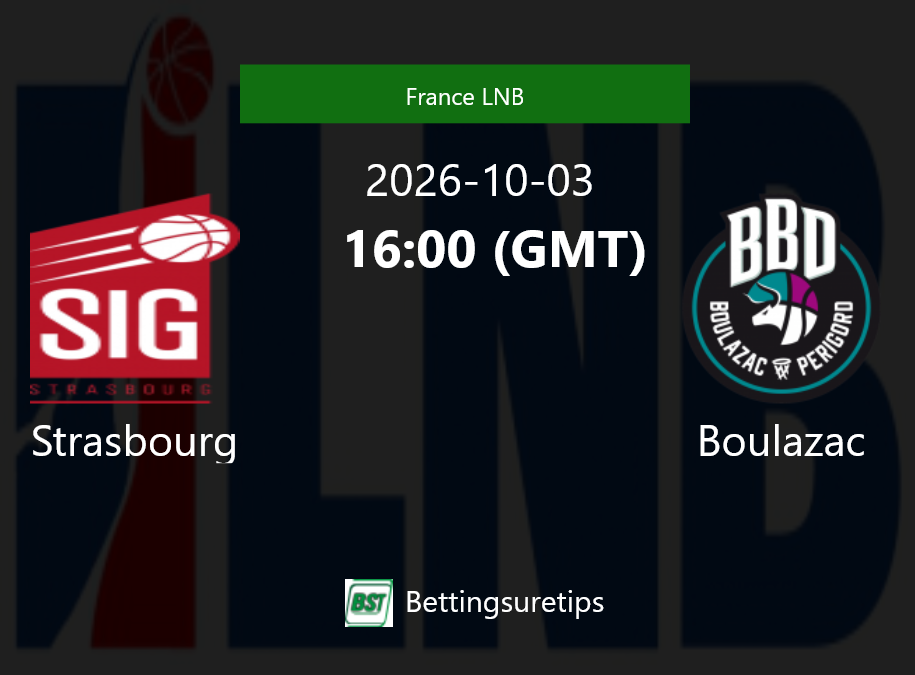 Strasbourg vs Boulazac Prediction and Pick - France LNB Strasbourg vs Boulazac Prediction and Pick - France LNB