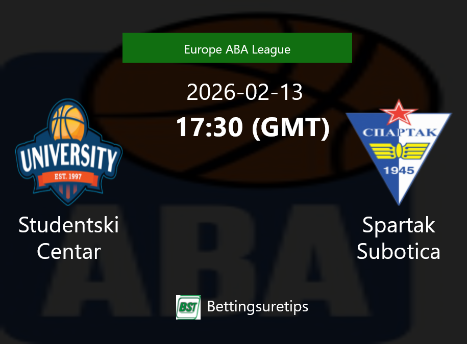 Studentski Centar vs Spartak Subotica Prediction and Pick - Europe ABA League Studentski Centar vs Spartak Subotica Prediction and Pick - Europe ABA League